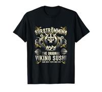 Surströmming Challenge Viking Sushi Pesce Fuoco Maglietta