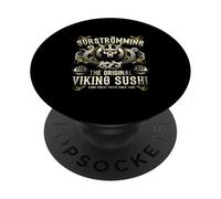 Surströmming Challenge Viking Sushi Pesce Fuoco PopSockets PopGrip Adesivo