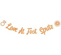 Sursurprise Amore al primo Spritz Bachelorette Banner, Aperol Spritz Bridal Shower Sign Decor Orange Glitter, Cocktail Tema Matrimonio Festa di Fidanzamento Spritz Bar Decorazioni