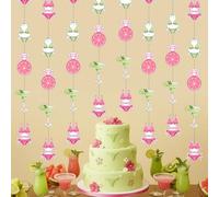 Sursurprise Ghirlande da appendere per bikini e Martini, 8 pezzi, per decorazioni tropicali per addio al nubilato, decorazioni estive per feste in spiaggia, forniture a tema Bach rosa e verde per la