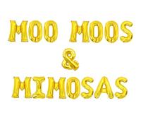 Sursurprise Moo Moo e Mimosa Palloncini Oro per Mimosa Decorazioni per Feste, Cocktail Compleanno Brunch Nuziale Addio Al Nuziale Addio Al Nubile Forniture