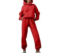 Surttan Completi Donna Sportivi Leggero 2 Pezzi Tute Training Felpa con Cappuccio e Pantalone Ginnastica Tuta Invernale da Donna Palestra Tuta Felpata Sportive Hoodie a Maniche Lunghe Fitness Cotone