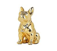 suruim Statua Di Bulldog Inglese in Resina Scultura Bulldog Francese Decorazione Per La Casa Moderna Figurine Da Collezione Art Dog Statua Bulldog Figurine in Resina Artigianato (Placcato oro, 23 cm)