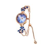 SURVAN WatchDesigner Orologi Bracciale Donna Analogico al Quarzo Gioielli Elegente con Cinturino Bracciale in Rame con Quadrante Blu Orologio Regalo Donna（Blu）