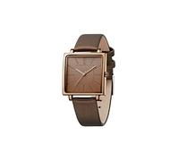 SURVAN WatchDesigner Orologio Donna al Quarzo Elegante Minimalista con Quadrante Quadrato Cinturino in Raso Impermeabile(Col.Marrone)