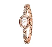 SURVAN WatchDesigner Orologio Donna Bracciale al Quarzo Analogico Elegante Moda con Cinturino Gioielli Bracciale con diamanti in Acciaio Inossidabile con Quadrante Ovale Impermeabile（OroRosa）