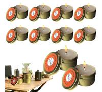 Survival Candles Long Burning Indoor | Outdoor Candles | Lighting Device Set Of 10 For Hiking, Outdoor Survival Supplies