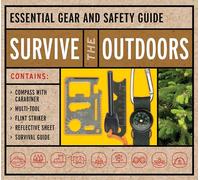 Survive the Outdoors Kit: Essential Gear and Safety Guide - Contains: Compass with Carabiner, Multi-tool, Flint Striker, Reflective Sheet, Survival Guide