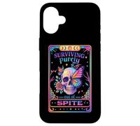 Surviving Out Of Spite Skull Design Custodia per iPhone 16 Plus