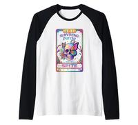 Surviving out of Spite Skull Design Maglia con Maniche Raglan
