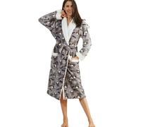 Surwin Accappatoio Donna Spugna, Natale Vestaglia Donna Uomo Invernale Pile,Accappatoio da Bagno Unisex Morbido e Super Assorbente (Pinguino,XL)