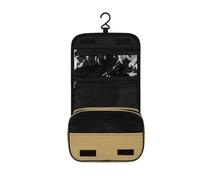 Surwin Beauty Case da Viaggio Donna Uomo Borsa da Toilette, Colore Solido Portatile Porta Trucchi Stampa Multifunzionale Borsa Viaggio per Cosmetici (cachi,One size)