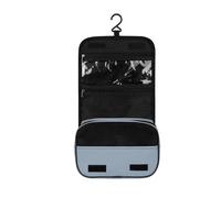 Surwin Beauty Case da Viaggio Donna Uomo Borsa da Toilette, Colore Solido Portatile Porta Trucchi Stampa Multifunzionale Borsa Viaggio per Cosmetici (grigio,One size)