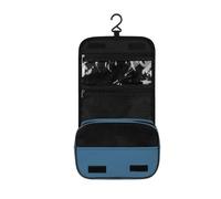 Surwin Beauty Case da Viaggio Donna Uomo Borsa da Toilette, Colore Solido Portatile Porta Trucchi Stampa Multifunzionale Borsa Viaggio per Cosmetici (blu,One size)