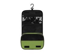 Surwin Beauty Case da Viaggio Donna Uomo Borsa da Toilette, Colore Solido Portatile Porta Trucchi Stampa Multifunzionale Borsa Viaggio per Cosmetici (verde,One size)