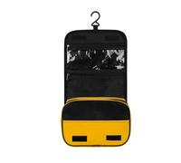 Surwin Beauty Case da Viaggio Donna Uomo Borsa da Toilette, Colore Solido Portatile Porta Trucchi Stampa Multifunzionale Borsa Viaggio per Cosmetici (giallo,One size)