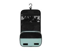 Surwin Beauty Case da Viaggio Donna Uomo Borsa da Toilette, Colore Solido Portatile Porta Trucchi Stampa Multifunzionale Borsa Viaggio per Cosmetici (grigio verde,One size)
