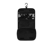 Surwin Beauty Case da Viaggio Donna Uomo Borsa da Toilette, Colore Solido Portatile Porta Trucchi Stampa Multifunzionale Borsa Viaggio per Cosmetici (nero,One size)