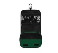 Surwin Beauty Case da Viaggio Donna Uomo Borsa da Toilette, Colore Solido Portatile Porta Trucchi Stampa Multifunzionale Borsa Viaggio per Cosmetici (verde scuro,One size)