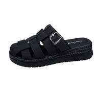 Surwin Ciabatte Donna Estive Punta Chiusa, Sandali Donna Traspirante Tacco a Zeppa da 5 cm, Pantofole Vacanza Slip-On Antiscivolo, Ciabatte Mare/Sabot con Fibbia Regolabile