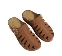 Surwin Ciabatte Donna Estive Punta Chiusa, Sandali Donna Traspirante Tacco a Zeppa, Pantofole Vacanza Slip-On Antiscivolo, Ciabatte Mare/Sabot con Fibbia Regolabile, 36-43EU