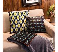 Surwin Coperta di Flanella e Cuscino da Viaggio 2 in 1, Ultra Morbido e Lussuoso Coperta per Aereo, Cuscino e Coperta per Viaggi con Aereo, Treno o Auto, Campeggio (150x200cm,Verde Rombo)