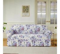 Surwin Copridivano 1 2 3 4 Posti con Braccioli Elasticizzato Telo Copridivano Gonna a Volant Copri Divano Antigraffio Gatto e Antimacchia Autunno Fiori Copridivani Fodera Divano (Giardino,3 Posti)