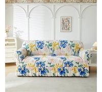 Surwin Copridivano 1 2 3 Posti con Braccioli Elasticizzato Telo Copridivano Gonna a Volant Copri Divano Antigraffio Gatto e Antimacchia Copridivani Fodera Divano -Stile Cinese (Coniglio,2 Posti)