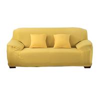 Surwin Copridivano Elasticizzato 1 2 3 4 Posti, Moda Stampa Elastico Universale Copridivani con Braccioli Fodera per Divano Antiscivolo Sofa Protettore (3 posti - 190-230cm,Giallo)
