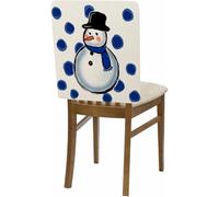 Surwin coprisedie cucina Natale 2 4 6 8 Pezzi, Coprisedie Natale con Schienale Coprisedili per Sedie da Pranzo Lavabili per Capodanno Feste Sala da Pranzo Cucina (Puntino blu,4)