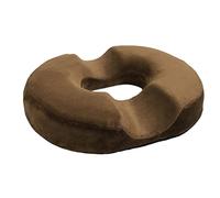 Surwin Cuscino Antidecubito Ciambella per Sedersi, Cuscino Ergonomico Sedia Ufficio Cuscino Memory Foam Sedia per Gravidanza, Anziani, Postoperatorio (One Size,caffè)