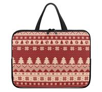 Surwin Custodia per Laptop, Motivo Albero di Natale Custodia Notebook Laptop Sleeve Impermeabile Custodia Sleeve con Manico e Cerniera Borsa per Laptop Antiurto (12 pollici,Buon Anno)