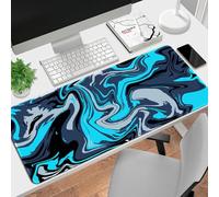 Surwin Estratto Tappetini Mouse Gaming, Tappetino per il Mouse, Tappetino Mouse da Tavolo Soft Confortevole Tappeti Mouse Base in Gomma Antiscivolo Mousepad Durevole (300x600mm,Blu-Verde 3)