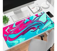 Surwin Estratto Tappetini Mouse Gaming, Tappetino per il Mouse, Tappetino Mouse da Tavolo Soft Confortevole Tappeti Mouse Base in Gomma Antiscivolo Mousepad Durevole (300x700mm,Blu-Verde 6)