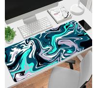 Surwin Estratto Tappetini Mouse Gaming, Tappetino per il Mouse, Tappetino Mouse da Tavolo Soft Confortevole Tappeti Mouse Base in Gomma Antiscivolo Mousepad Durevole (400x800mm,Blu-verde)