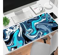 Surwin Estratto Tappetini Mouse Gaming, Tappetino per il Mouse, Tappetino Mouse da Tavolo Soft Confortevole Tappeti Mouse Base in Gomma Antiscivolo Mousepad Durevole (300x800mm,Blu-Verde 1)