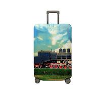 Surwin Modello di Treno 3D Elastica Proteggi Valigia Suitcase Luggage Cover Lavabile Coperchio di Protezione Antipolvere Copertura Viaggio Proteggi Bagagli Coprire (Prato,XL (30-32 pollici))