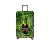 Surwin Modello di Treno 3D Elastica Proteggi Valigia Suitcase Luggage Cover Lavabile Coperchio di Protezione Antipolvere Copertura Viaggio Proteggi Bagagli Coprire (Verde,XL (30-32 pollici))