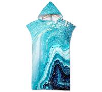 Surwin Poncho Surf con Cappuccio, Microfibra Cambiare Accappatoio Asciugamano Poncho ad Asciugatura Rapida Leggero Extra Lungo, per Uomini Donne e Bambino, Ideale per Surf, Spiaggia e Nuoto