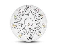 Surwin Rain Drum, Steel Tongue Drum 6 Pollici 11 Note Portatile Handpan Chakra Drum Rain Pioggia Drum per Meditazione Yoga Sound Healing (Delfino Bianco)
