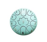 Surwin Rain Drum, Steel Tongue Drum 6 Pollici 11 Note, Portatile Handpan Chakra Drum Rain Pioggia Drum per Meditazione Yoga Sound Healing (Verde Menta)