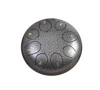Surwin Rain Drum, Steel Tongue Drum 6 Pollici 8 Note, Portatile Handpan Chakra Drum Rain Pioggia Drum per Meditazione Yoga Sound Healing (Grigio Scuro)