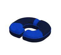 Surwin Regolabile Cuscino Antidecubito Ciambella per Sedersi, Cuscino Ergonomico Sedia Ufficio Cuscino Memory Foam Sedia per Gravidanza, maternità, Emorroidi (1 Pezzo,Quadrato-Blu)