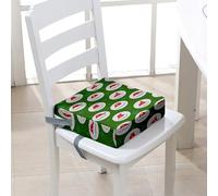 Surwin Rialzo da Sedia per Bambini, 3D Natale Rialzo Sedia Bambini Cuscino Rialzo Cuscino per Sedia Seggiolino Regolabile Lavabile Smontabile per Sedia da Pranzo (40x40x10cm,Christmas K)