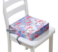 Surwin Rialzo da Sedia per Bambini, Flamingo Rialzo Sedia Bambini Cuscino Rialzo Cuscino per Sedia Seggiolino Regolabile Lavabile Smontabile con 2 Cinghie per Sedia da Pranzo (Viola,40x40x10cm)