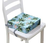 Surwin Rialzo da Sedia per Bambini, Flamingo Rialzo Sedia Bambini Cuscino Rialzo Cuscino per Sedia Seggiolino Regolabile Lavabile Smontabile con 2 Cinghie per Sedia da Pranzo (Oceano,40x40x10cm)