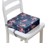 Surwin Rialzo da Sedia per Bambini, Flamingo Rialzo Sedia Bambini Cuscino Rialzo Cuscino per Sedia Seggiolino Regolabile Lavabile Smontabile con 2 Cinghie per Sedia da Pranzo (Pianta,32x32x8cm)