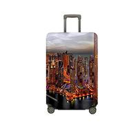Surwin Stampa 3D Elastica Proteggi Valigia Suitcase Luggage Cover Lavabile Coperchio di Protezione Antipolvere Copertura Viaggio Proteggi Bagagli Coprire (Città del turismo 7,S (18-20 pollici))