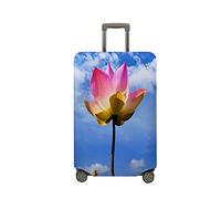 Surwin Stampa Foglia di Loto Elastica Proteggi Valigia Suitcase Luggage Cover Lavabile Coperchio di Protezione Antipolvere Copertura Viaggio Proteggi Bagagli Coprire (Cielo,XL (30-32 pollici))