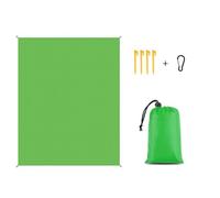 Surwin Stuoia Spiaggia Pieghevole Grande Stuoia Mare Antisabbia Portatile, Coperta da Spiaggia Impermeabile con Picchetti Telo Picnic Tascabile Leggero (Verde,100x150cm)